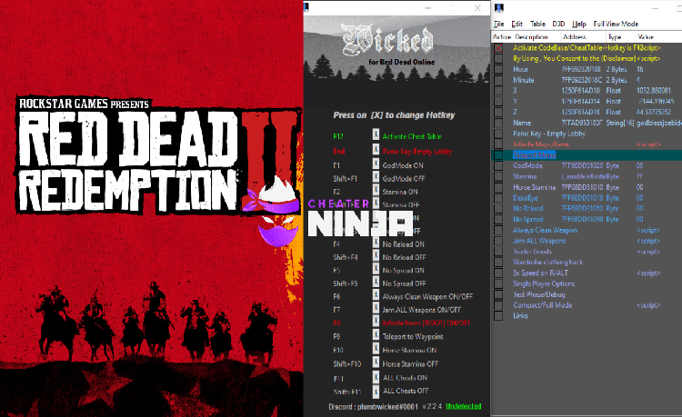 Red Dead Redemption 2 Free Cheat | Wicked Menu v3.1 (Wicked Helper)